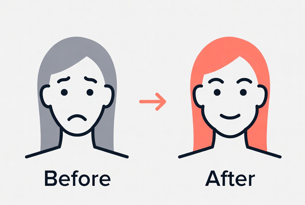 Before and after results